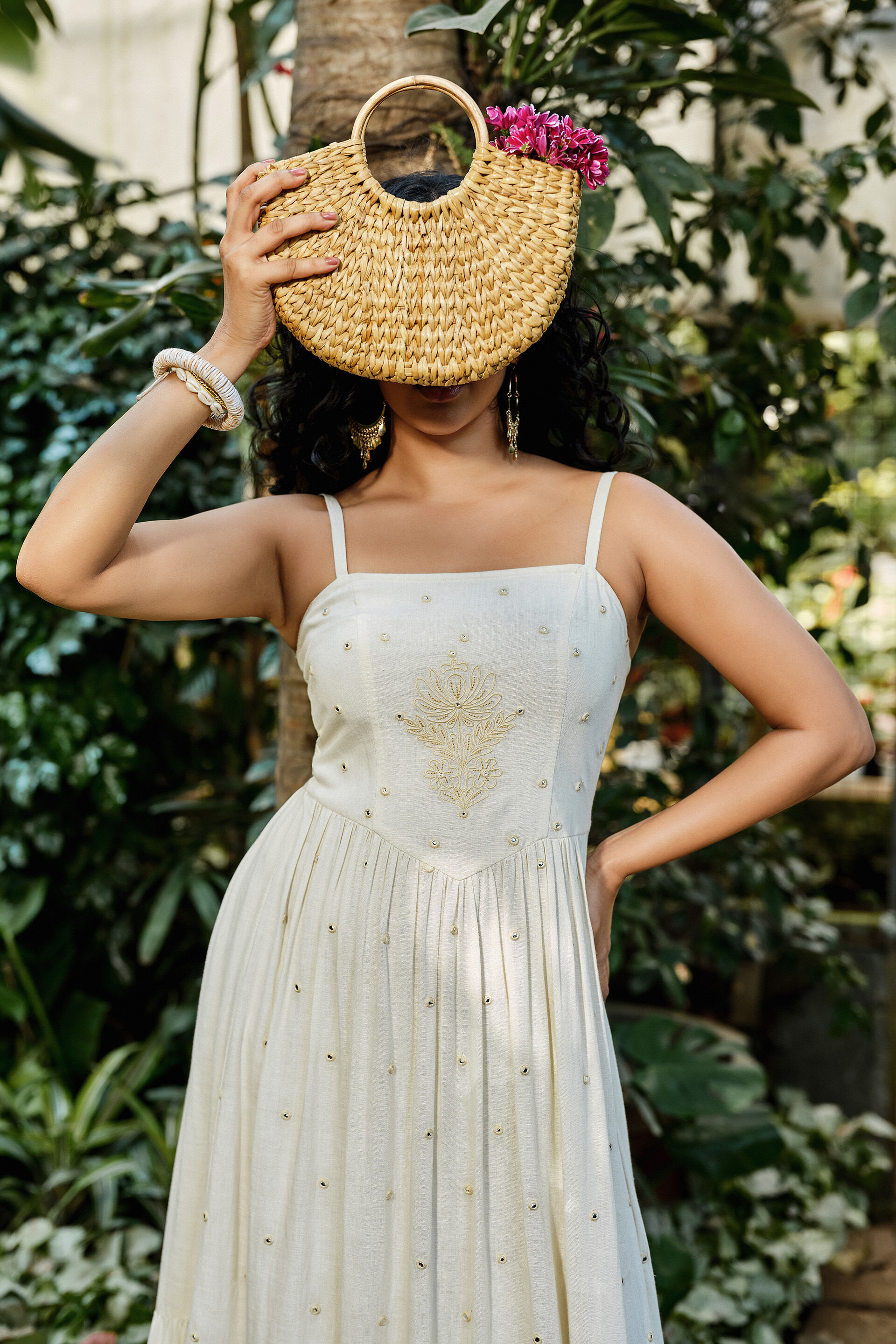 White Magnolia Maxi Dress, Off White, image 3